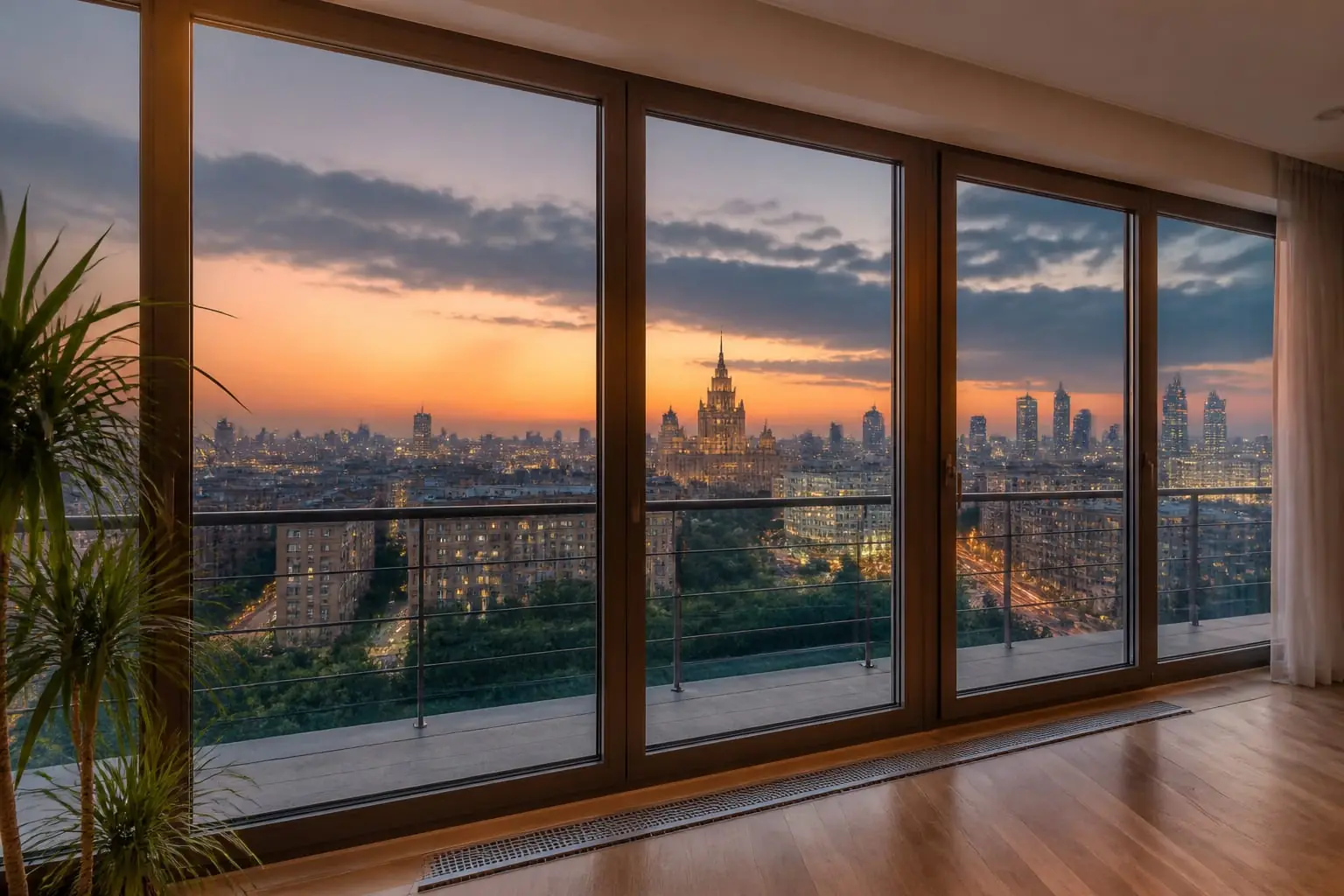 Панорамное остекление балкона